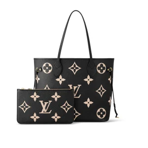 Louis Vuitton Neverfull MM Tote Bag Monogram Empreinte Black 31cm M58907, Designer Handbags, Womens Purse, luxury bags