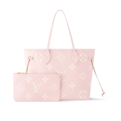 LV-2025-05-19T171449.200-65321f524cc3.webp Louis Vuitton Neverfull MM Tote Bag Monogram Empreinte Pink/Quartz Pink/Beige 31cm M14210, Designer Handbags, Womens Purse, luxury bags