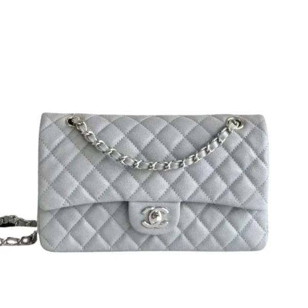 LV-2025-05-20T152905.968-b4c39f4708e2.webp Chanel Classic Flap Bag 25 cm Grey Silver- Tone Hardware A01112, Designer Handbags, Women’s Purse, luxury bags, Chanel bags