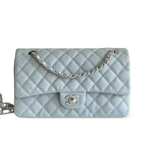 LV-2025-05-20T154115.086-5ad19eafd3d2.webp Chanel Classic Flap Bag 25 cm Light Blue Caviar Silver-Tone Hardware A01112, Designer Handbags, Women’s Purse, luxury bags, Chanel bags