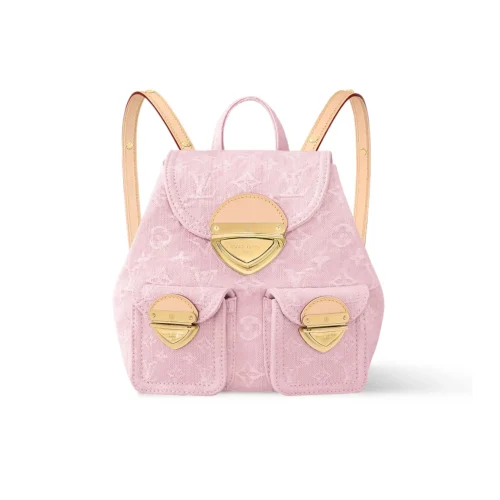 LV-81-1-158b65f3aeab.webp Louis Vuitton Venice Backpack Washed Monogram Denim M13031 Pink 26cm/ 10.2in, Designer Handbags, Womens Purse, luxury bags