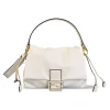 Fendi Mamma Baguette Medium Matcha White Nappa Leather Bag 26.5cm