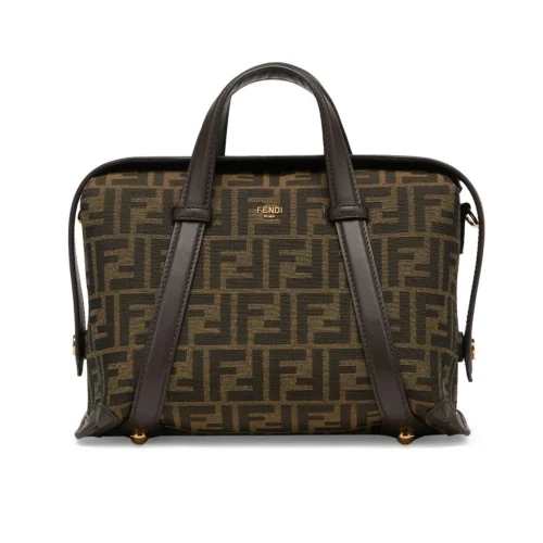 LV-90-1-6a6504b0bbe8.webp Fendi Boston 365 Brown Ff Jacquard Fabric Bag 27.5 Cm