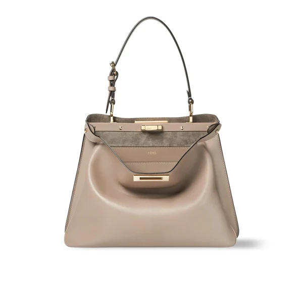 LV-92-1-bb2715f9dd1f.webp Fendi Peekaboo Soft Medium Leather Bag Dove Grey 33Cm