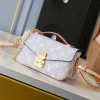 Louis Vuitton Pochette M Tis East West Coated Canvas Trianon Purple Gray 21Cm M12429, Designer Handbags, Womens Purse, luxury bags