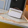 Louis Vuitton Pochette M Tis East West Coated Canvas Trianon Purple Gray 21Cm M12429, Designer Handbags, Womens Purse, luxury bags
