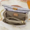 Louis Vuitton Pochette M Tis East West Coated Canvas Trianon Purple Gray 21Cm M12429, Designer Handbags, Womens Purse, luxury bags