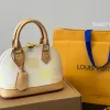 LV1-2-2-2346de92eab5.webp Louis Vuitton Alma Bb Damier Canvas Peach 23Cm N40516, Designer Handbags, Womens Purse, luxury bags