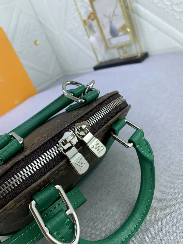 LVAG4-b1deb6bca1e3.webp Louis Vuitton Mini Alma Monogram Canvas Mix With Green 18Cm M83204, Designer Handbags, Womens Purse, luxury bags