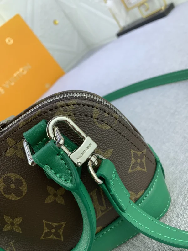 LVAG5-8823e75992ed.webp Louis Vuitton Mini Alma Monogram Canvas Mix With Green 18Cm M83204, Designer Handbags, Womens Purse, luxury bags