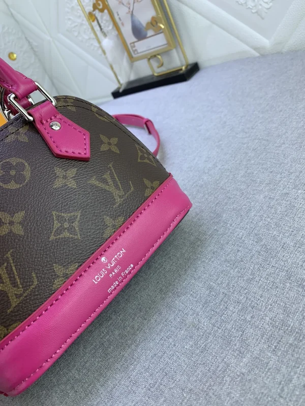 LVAP2-cc8f4296ab9a.webp Louis Vuitton Mini Alma Monogram Canvas Mix With Pink 18Cm M83206, Designer Handbags, Womens Purse, luxury bags