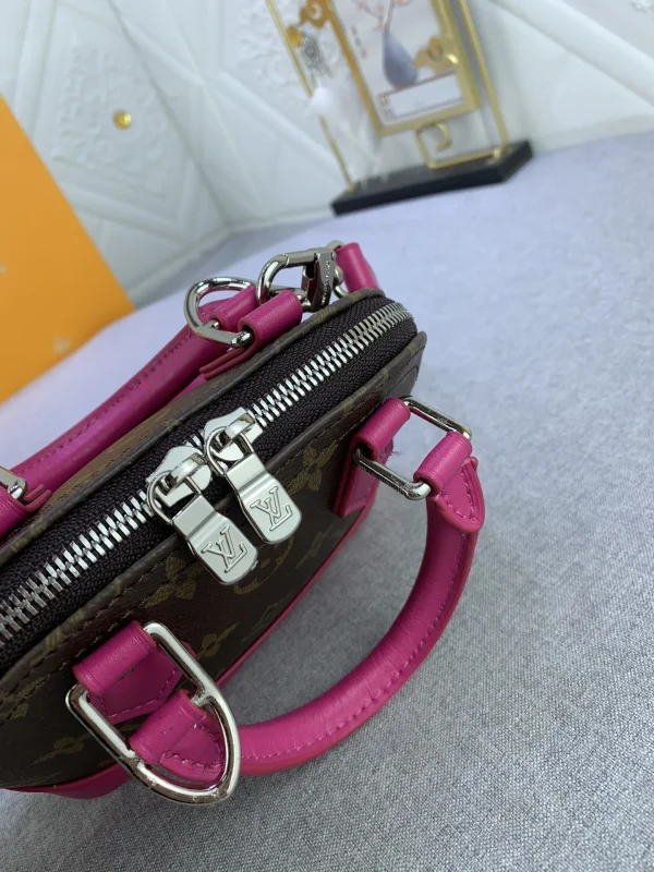 LVAP3-faf8d3b2675e.webp Louis Vuitton Mini Alma Monogram Canvas Mix With Pink 18Cm M83206, Designer Handbags, Womens Purse, luxury bags