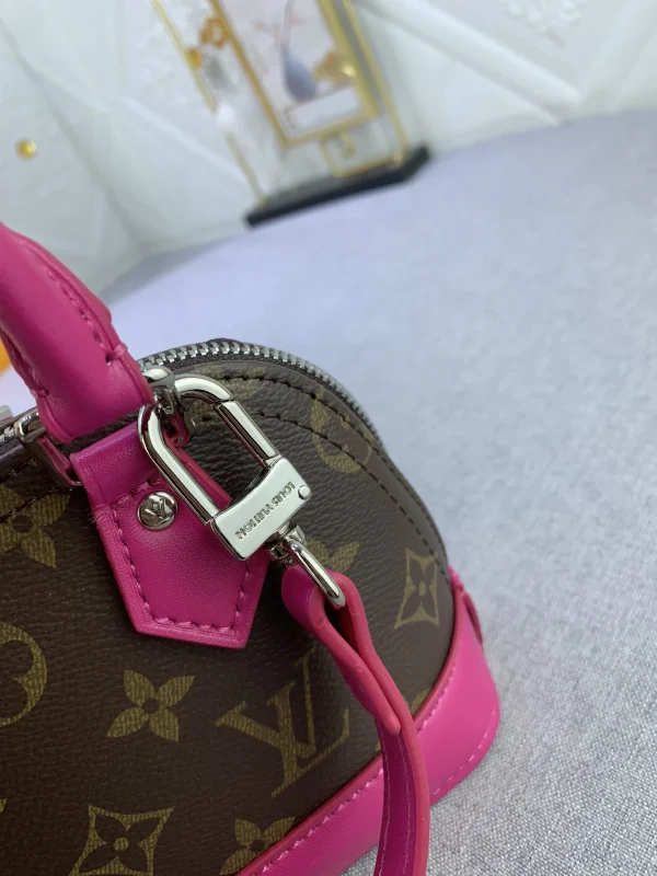 LVAP4-7b483157bf72.webp Louis Vuitton Mini Alma Monogram Canvas Mix With Pink 18Cm M83206, Designer Handbags, Womens Purse, luxury bags