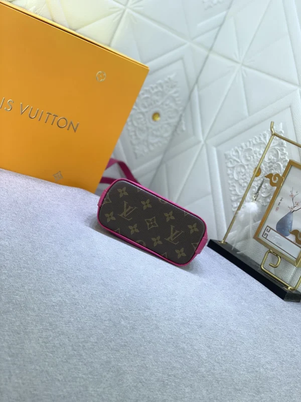 LVAP6-1a1fe11a0594.webp Louis Vuitton Mini Alma Monogram Canvas Mix With Pink 18Cm M83206, Designer Handbags, Womens Purse, luxury bags