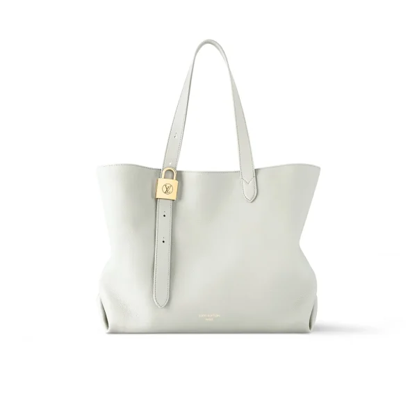 LVB-107-e9e9a31af527.webp Louis Vuitton Low Key Cabas Mm Grained Calfskin White 47cm/ 18.5in, Designer Handbags, Womens Purse, luxury bags