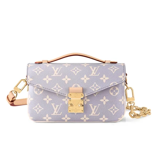 Louis Vuitton Pochette M Tis East West Coated Canvas Trianon Purple Gray 21Cm M12429, Designer Handbags, Womens Purse, luxury bags