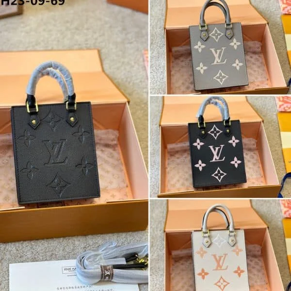 LVB03-61-9cf6ed5306c4.webp Louis Vuitton Petit Sac Plat Monogram Grey 17Cm, Designer Handbags, Womens Purse, luxury bags