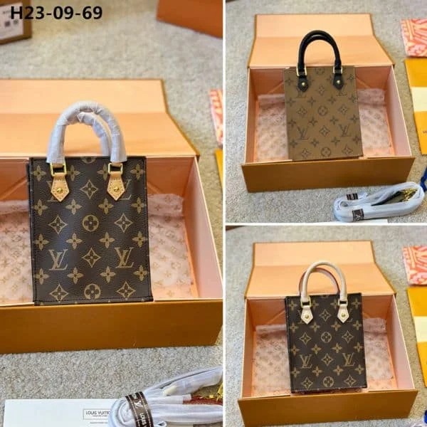 LVB03-88-bae1470a641a.webp Louis Vuitton Petit Sac Plat Monogram Light Brown 17Cm, Designer Handbags, Womens Purse, luxury bags