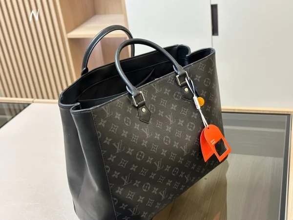 LVB04-1-2-0df4a7f6114f.webp Louis Vuitton Monogram Eclipse Grand Sac Tote Black 33Cm, Designer Handbags, Womens Purse, luxury bags