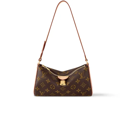 Louis Vuitton Pochette Tirette Monogram Canvas 23Cm M47123, Designer Handbags, Womens Purse, luxury bags