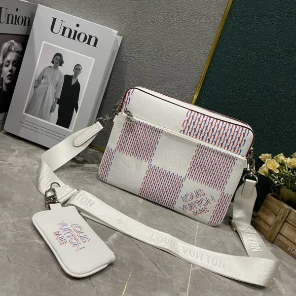 LVB11-2-1-9b0c85c4c2e9.webp Louis Vuitton Trio Messenger Bag White 25Cm M20665, Designer Handbags, Womens Purse, luxury bags