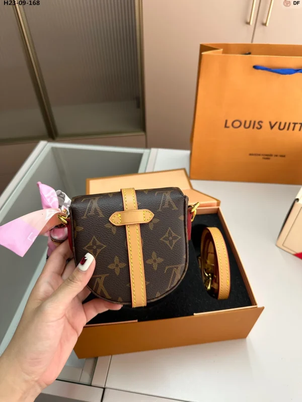 LVB704-133bc20da4db.webp Louis Vuitton Chantilly Micro Bag Brown 12Cm M46643, Designer Handbags, Womens Purse, luxury bags