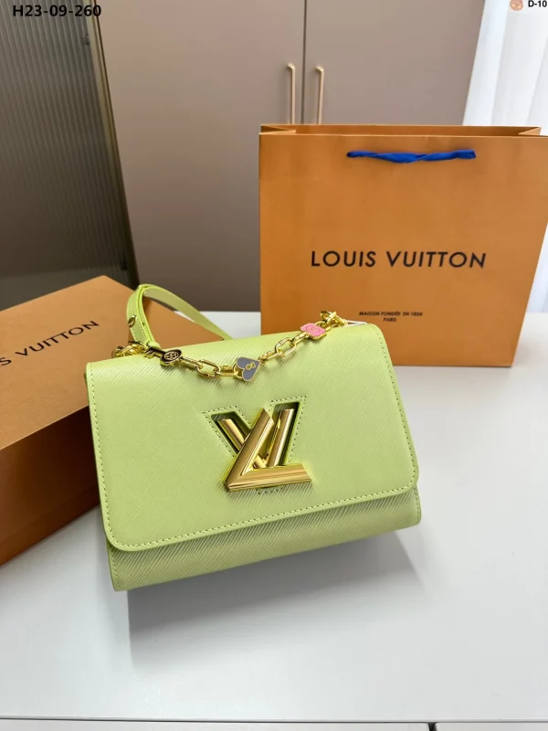 LVB914-5631f808850d.webp Louis Vuitton Twist Mm Bags Epi Leather Lock Chain Green 23Cm, Designer Handbags, Womens Purse, luxury bags