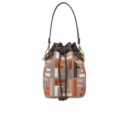 Fendi Mon Tresor Mini Bag Multicolor Canvas 18Cm