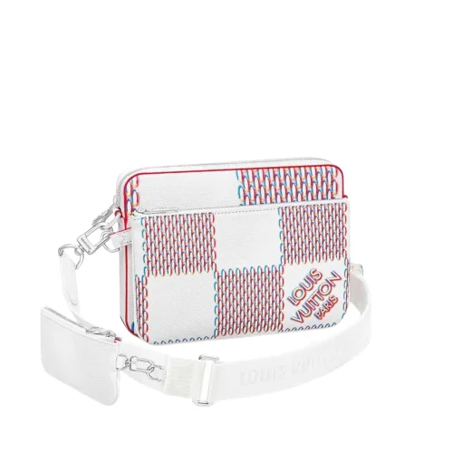 Louis Vuitton Trio Messenger Bag White 25Cm M20665, Designer Handbags, Womens Purse, luxury bags