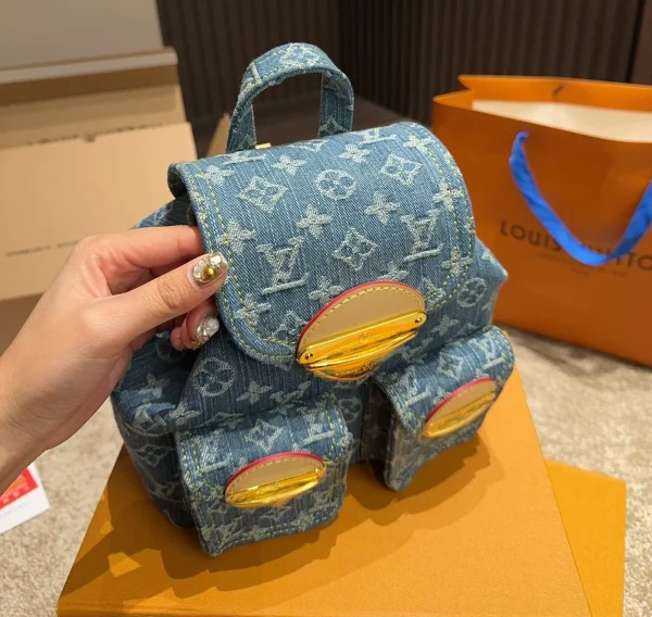 LVBB5-2-1-1a48380b47c3.webp Louis Vuitton Backpack Venice Denim Blue 20Cm M46836, Designer Handbags, Womens Purse, luxury bags