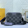LVBB9-1-995398b10bd3.webp Louis Vuitton Trio Messenger Bag Damier Canvas Black 25Cm N50017, Designer Handbags, Womens Purse, luxury bags