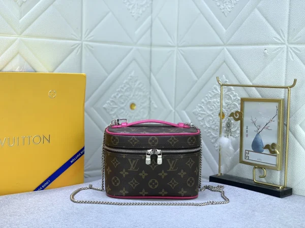 LVBB9-5-c6268661fcf8.webp Louis Vuitton Nice Mini Monogram Canvas Pink 20Cm M46767, Designer Handbags, Womens Purse, luxury bags