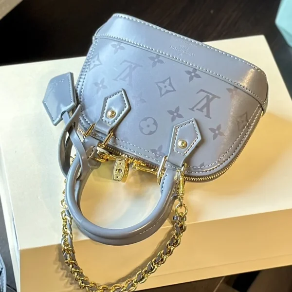 LVGR4-1-d367a3acd64b.webp Louis Vuitton Alma Bb Gris Trianon 18Cm M12561, Designer Handbags, Womens Purse, luxury bags