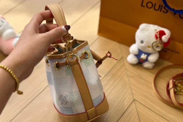 LVS3-3-d47527a804ab.webp Louis Vuitton Nano No Damier Canvas Pistachio 16Cm N40640, Designer Handbags, Womens Purse, luxury bags