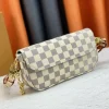 LVYWOCBDE02-937222bdb885.webp Louis Vuitton Ivy Wallet On Chain Bag Damier Ebene Beige 23cm/9in, Designer Handbags, Womens Purse, luxury bags