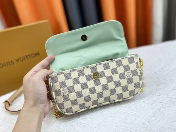 LVYWOCBDE07-a8c7711ffa99.webp Louis Vuitton Ivy Wallet On Chain Bag Damier Ebene Beige 23cm/9in, Designer Handbags, Womens Purse, luxury bags