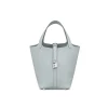Hermes Picotin Lock 18Cm Gris Pale