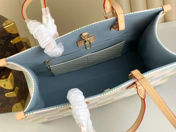 Louis Vuitton Onthego Mm Autres Toiles Damier Pistachio N40518 35Cm, Designer Handbags, Womens Purse, luxury bags