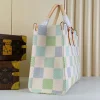 Louis Vuitton Onthego Mm Autres Toiles Damier Pistachio N40518 35Cm, Designer Handbags, Womens Purse, luxury bags