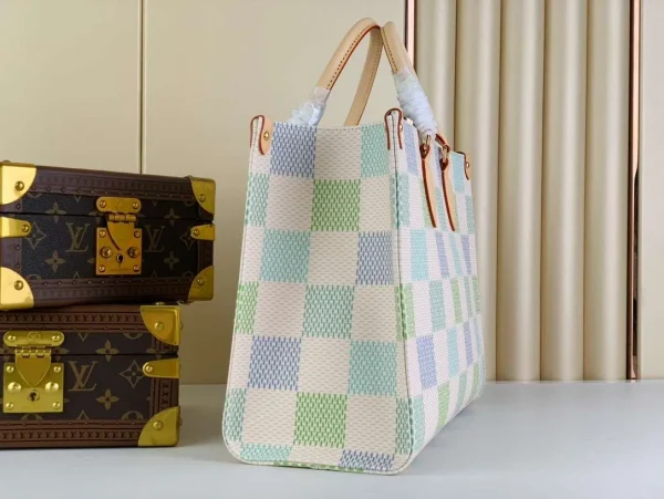 Louis Vuitton Onthego Mm Autres Toiles Damier Pistachio N40518 35Cm, Designer Handbags, Womens Purse, luxury bags
