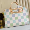 Louis Vuitton Onthego Mm Autres Toiles Damier Pistachio N40518 35Cm, Designer Handbags, Womens Purse, luxury bags