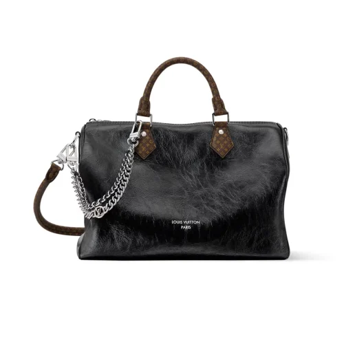 Louis Vuitton Speedy Soft 30 Bag Black LV Vibe M29419
