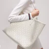 Gucci Tribeca Large Tote Bag 38cm/15in White Leather GG 874745