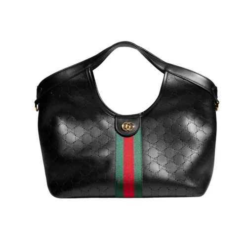 SUPERCLONE-2026-07-07T145738.831-b959f1de2116.webp Gucci Giglio Small Tote Bag 25cm/9.8in Black GG Leather 860845