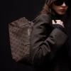 Gucci Melrose Medium Boston Bag 29cm/11.4in Dark Brown GG Canvas 875228