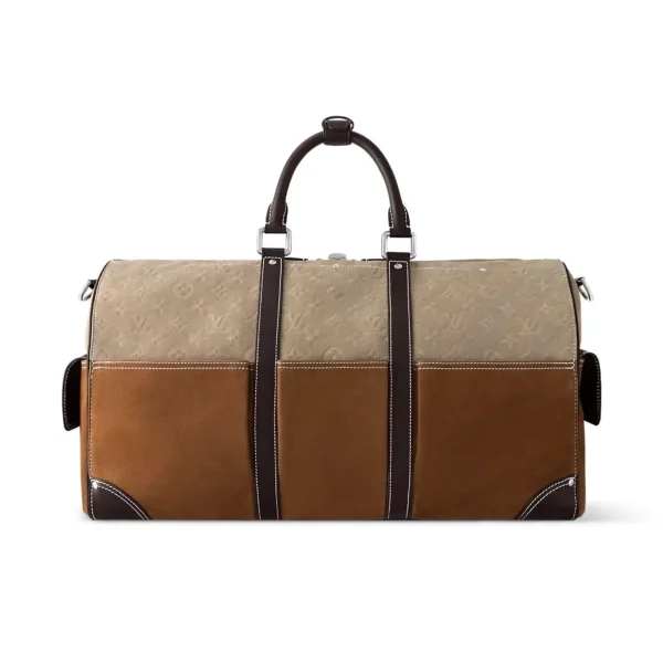 SUPERCLONE-2026-08-10T162600.437.webp Louis Vuitton Keepall Bandoulière Bag 50cm/19.7in Tan Monogram Suede Leather M26127