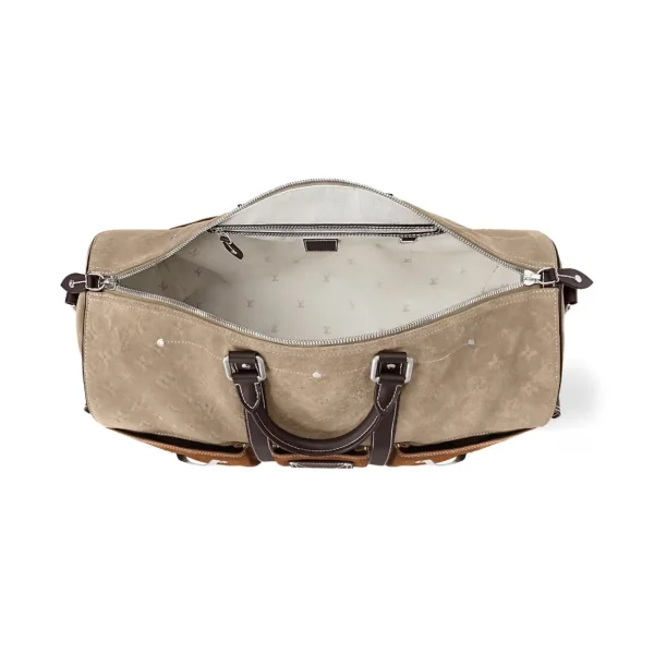 SUPERCLONE-2026-08-10T162604.954.webp Louis Vuitton Keepall Bandoulière Bag 50cm/19.7in Tan Monogram Suede Leather M26127