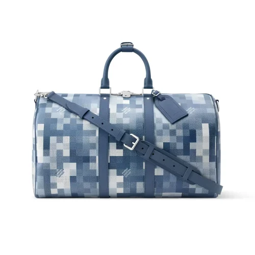 Louis Vuitton Keepall Bandoulière Bag 45cm/17.7in Denim Blue M29601