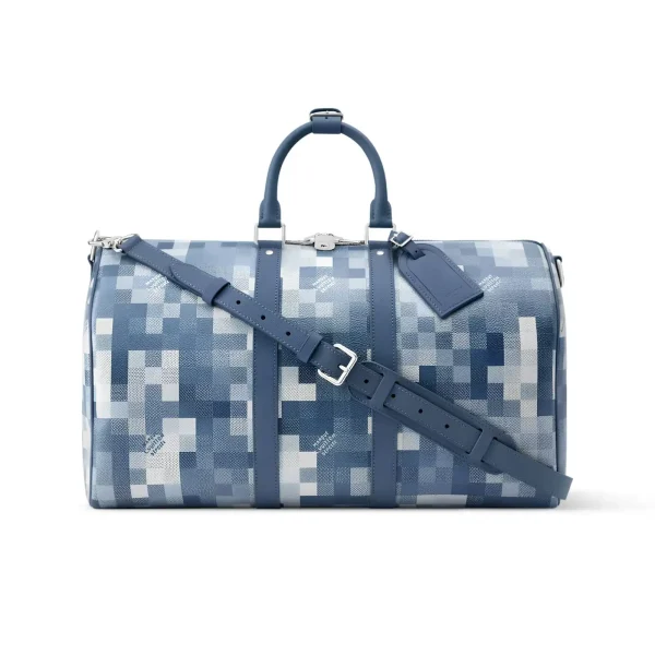 Louis Vuitton Keepall Bandoulière Bag 45cm/17.7in Denim Blue M29601