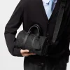 Louis Vuitton Keepall Bandoulière Bag 25cm/9.8in Black Taurillon Cowhide M20900